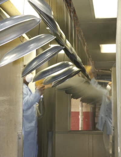 High-quality kitchen ventilation with exhaust hoods and ductwork.